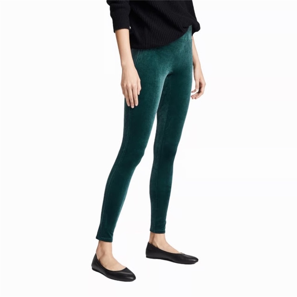 NWT Spanx Velvet Leggings in Malachite, Small